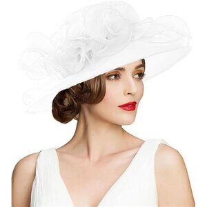 Women's Kentucky Hat Wide Brim White